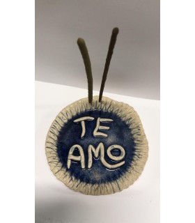 Quemador redondo color azul /Te Amo